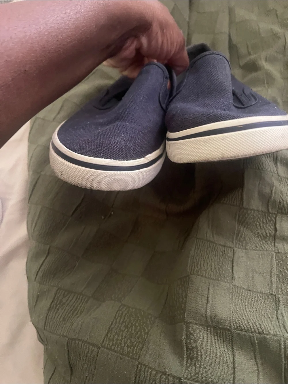 Lauren Ralph Lauren women’s navy blue Slip-On Canvas Loafers